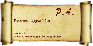 Press Agnella névjegykártya